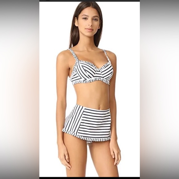 Tory Burch sail navy striped bikini top size XS NWOT - Picture 1 of 8